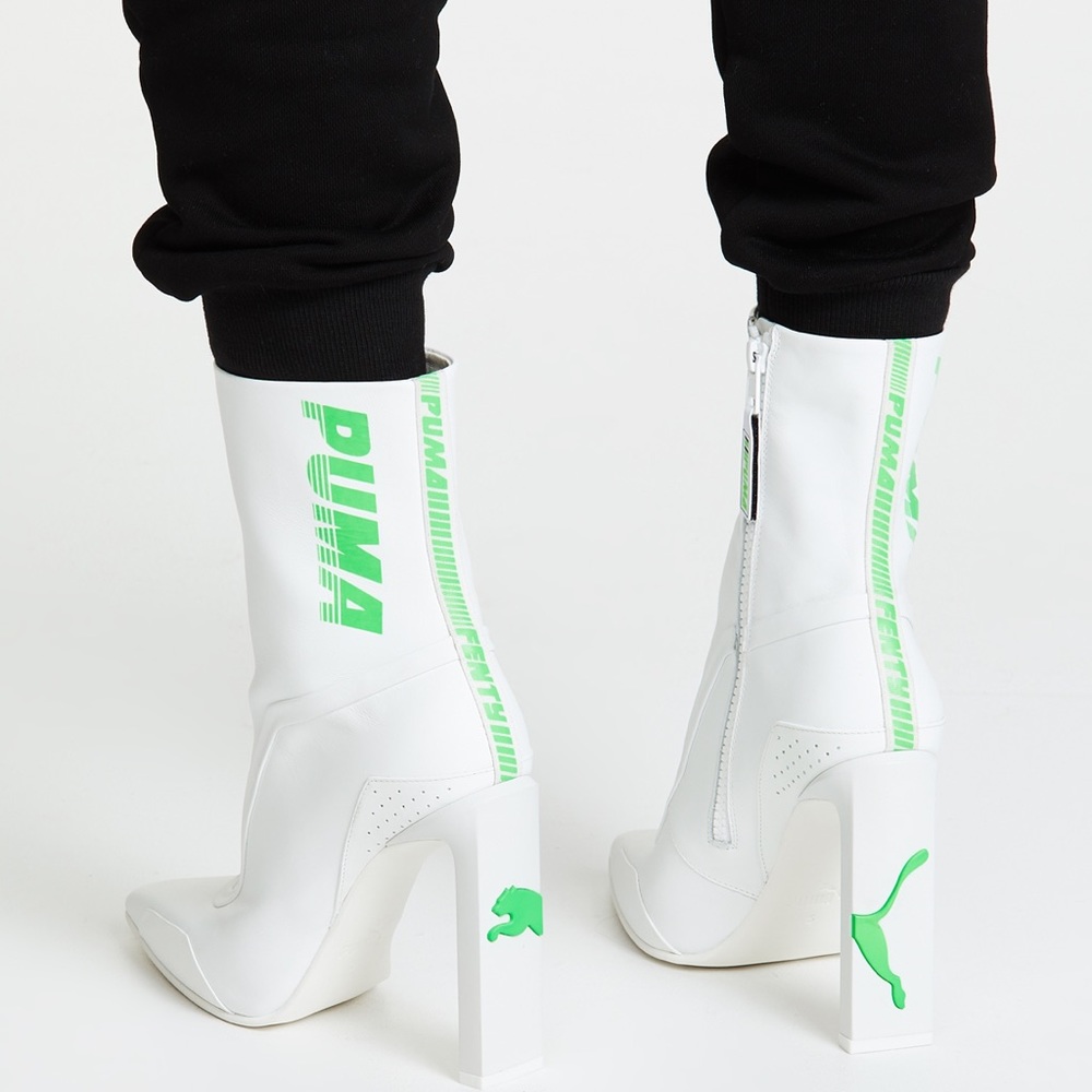 SOLD! 💚FENTY X PUMA: Neon Casual Logo Boots - Picture 2 of 8